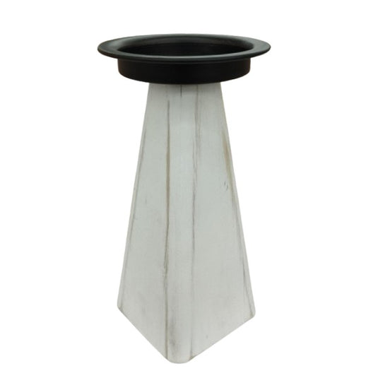 Candelabro 11x11x21.5cm blanco ref 796-fuz12-017