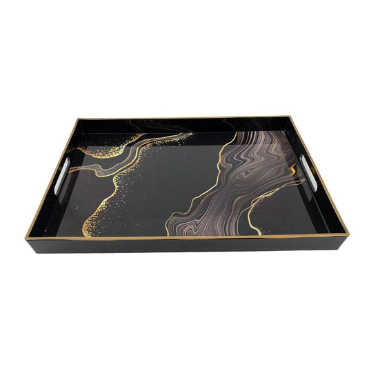 Bandeja decorativa 40x26x4cm moonlight gold ref 420-475222