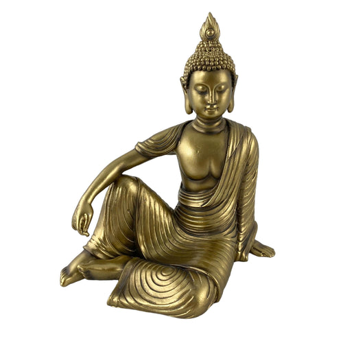 Buda decorativo 14.8x10x16.2cm moonlight gold ref 437-4910561