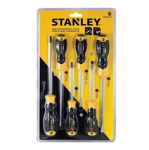 Juego de destornilladores Stanley 6 pzs ref des-709