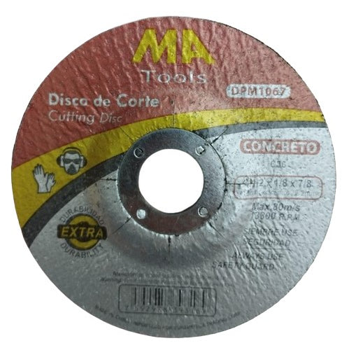 Disco de corte 4 1/2x1/8x7/8” para concreto MA 10-003-129 ref dpm1067