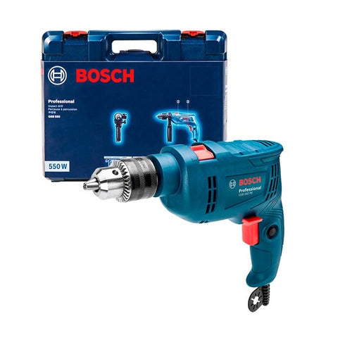 Taladro percutor ½” Bosch 550w con maleta ref gsb550