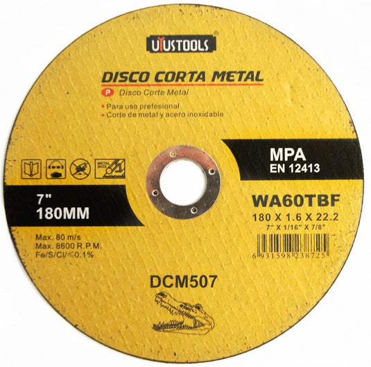 Disco de corte fino 7” Uyustools ref dcm507