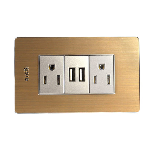 Tomacorriente doble y 2 puertos USB Igoto ref x105/2-2u