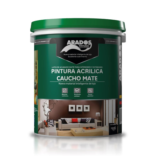 Pintura caucho Arados Verona Color tipo b color blanco galón ref cba001