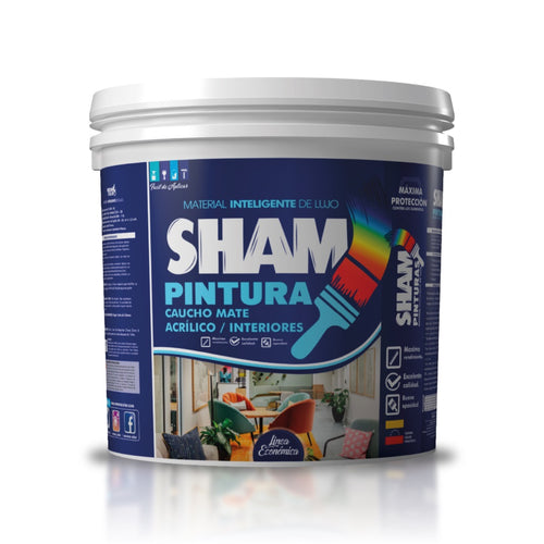 Pintura interior Sham clase c color blanco cuñete ref sham002