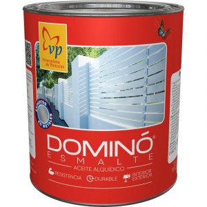 Pintura esmalte Dominó Vp azul colonial 1/4 galón ref 10264285