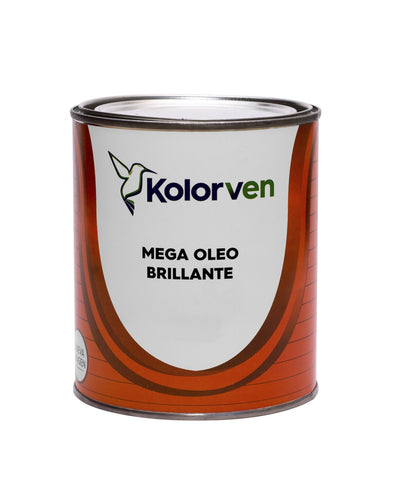 Pintura Oleo brillante Kolorven color blanco 1/4 galón