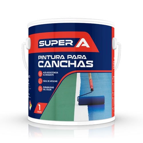 Pintura para canchas Super A color verde a base de agua galón