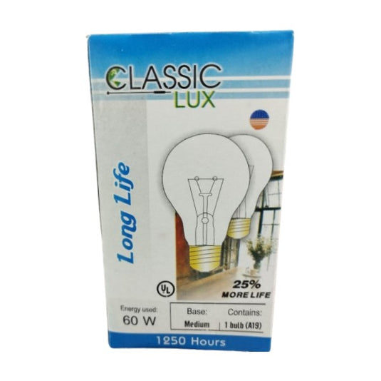 Bombillo incandescente 60w classic lux ref 06-002-015