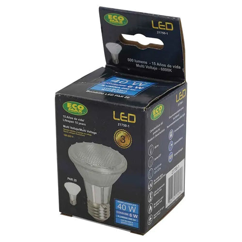 Bombillo led 6w e27 par 20 eco max ref 21750-1