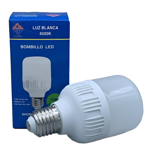 Bombillo led bulbo 12w luz blanca e27 110v ref blgd-t60