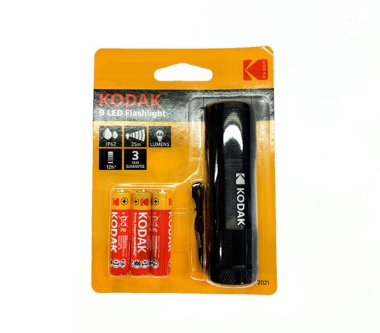 Linterna led Kodak 9 lumen negro con baterías