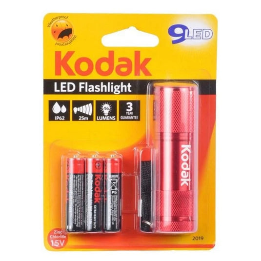 Linterna led Kodak 9 lumen rojo con baterías