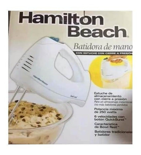 Batidora de mano Hamilton 6 velocidades ref 62682rz 250w-120v