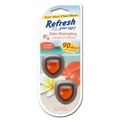 Ambientador para auto Refresh mini difusor aroma hawaiian sunrise ref 9136