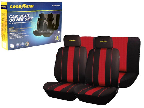 Cobertor para asiento de auto Goodyear color negro 9 pzs ref 991-19021bb