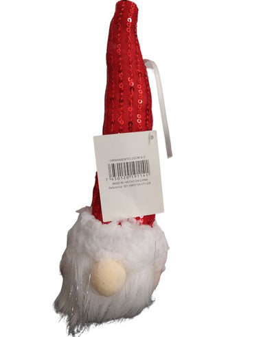 Adorno colgante navideño Santa 25cm poliéster