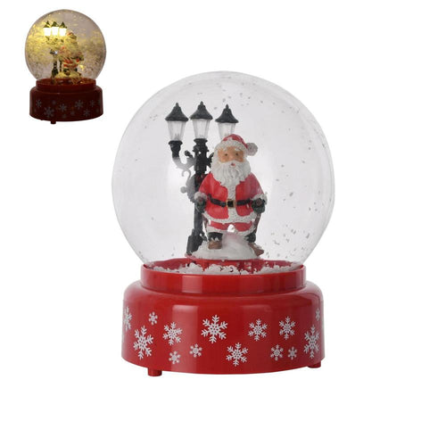 Adorno de navidad de mesa globo mágico con luz y music a bat 14x18.5cm