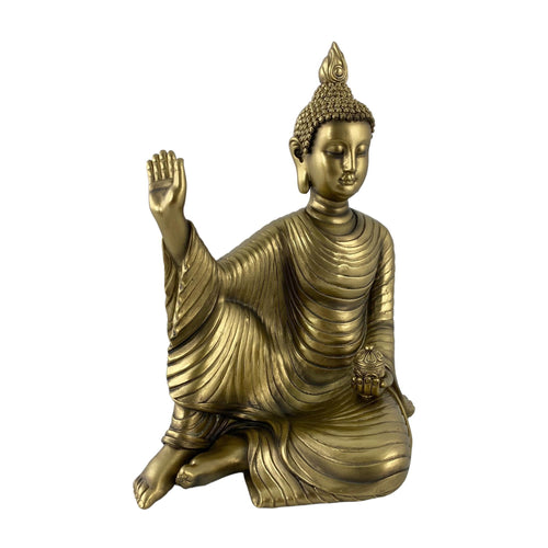 Buda decorativo 17x12.9x20.5cm moonlight gold ref 437-4910562