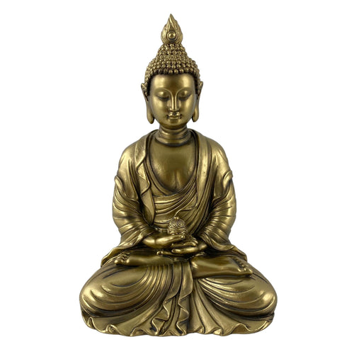 Buda decorativo 14x11x20.3cm moonlight gold ref 437-4910563