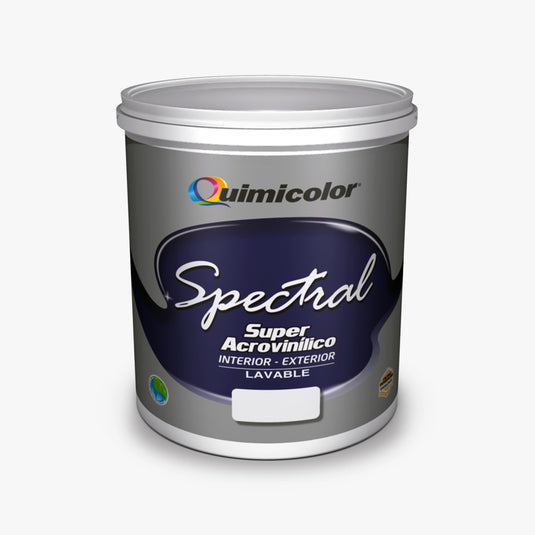 Pintura satinada Spectral Quimicolor color turquesa marino galón ref caus083-1