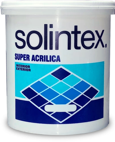 Pintura super acrílica Solintex color blanco puro galón ref 0301-01