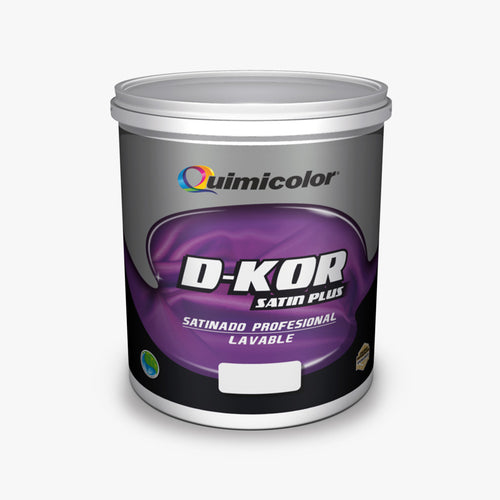 Pintura satinada profesional D-kor color blanco galón ref caucs010-1