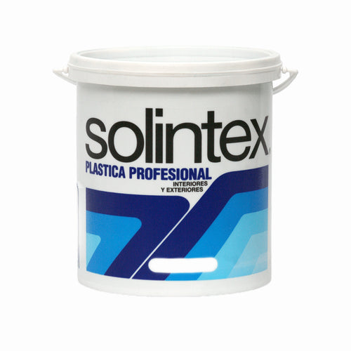 Pintura plástica profesional Solintex color blanco galón ref 0105-01