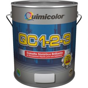 Pintura esmalte sintético Quimicolor aluminio fino para mezcla galón ref esr091-01