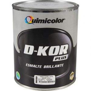 Pintura esmalte brillante D-kor Quimicolor color blanco 1/4 galón ref ebc010-14