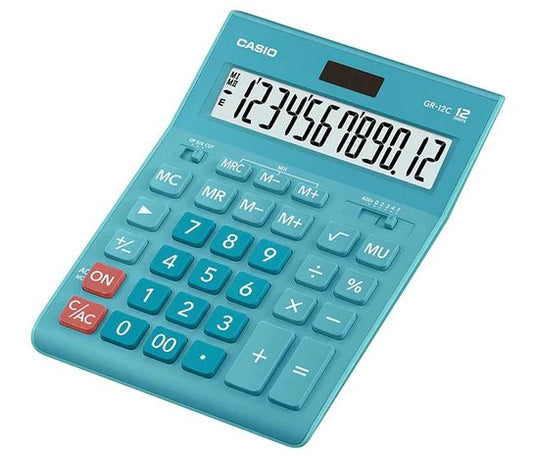 Calculadora de mesa Casio color azul ligero Ref gr-12c-lb
