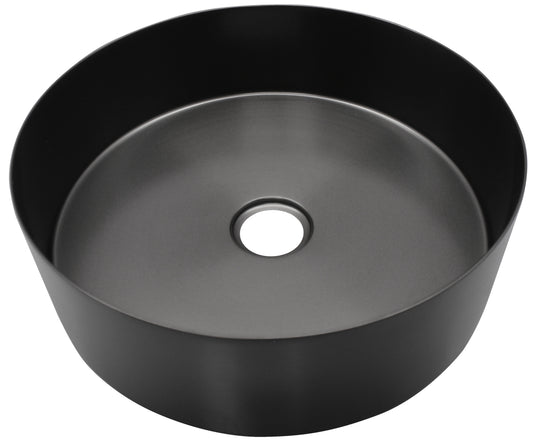 Lavamanos acero inox sobreponer 35x11cm negro ref met-915