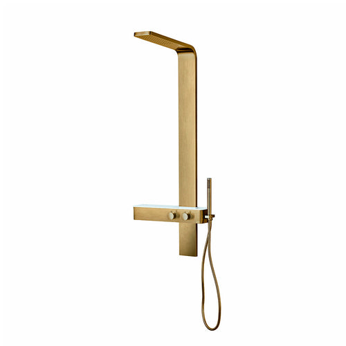 Torre de ducha con mixer y ducha de mano supreme gold QM+ ref 14.800.1021 g