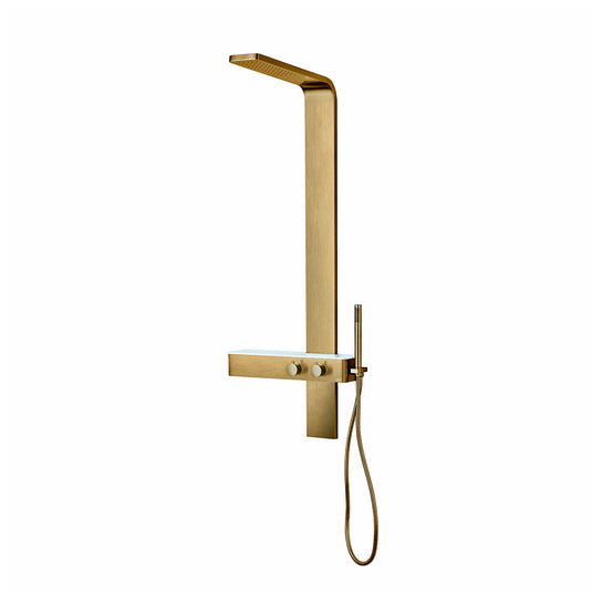 Torre de ducha con mixer y ducha de mano supreme gold QM+ ref 14.800.1021 g